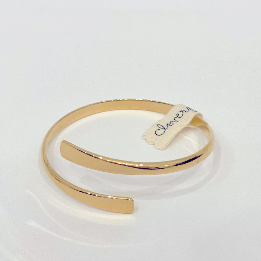 14k Gold Plated Quiz Cuff Bracelet by Cloverpost